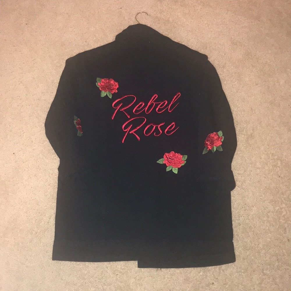 Oversized Embroidered Denim Jacket